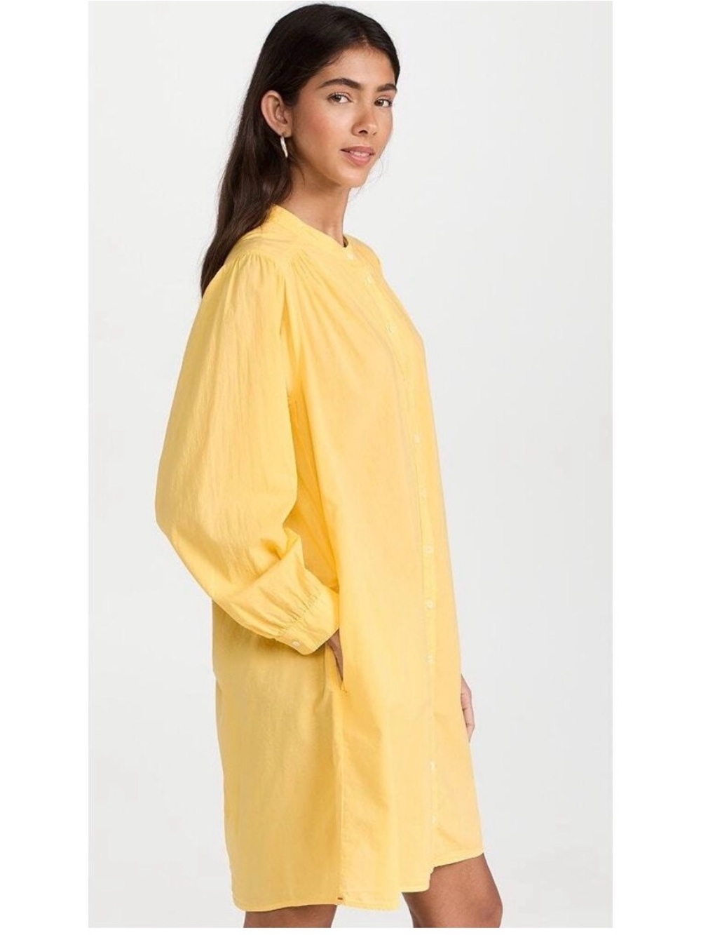 XiRENA Lemon Yellow Long-Sleeve Shirt Dress